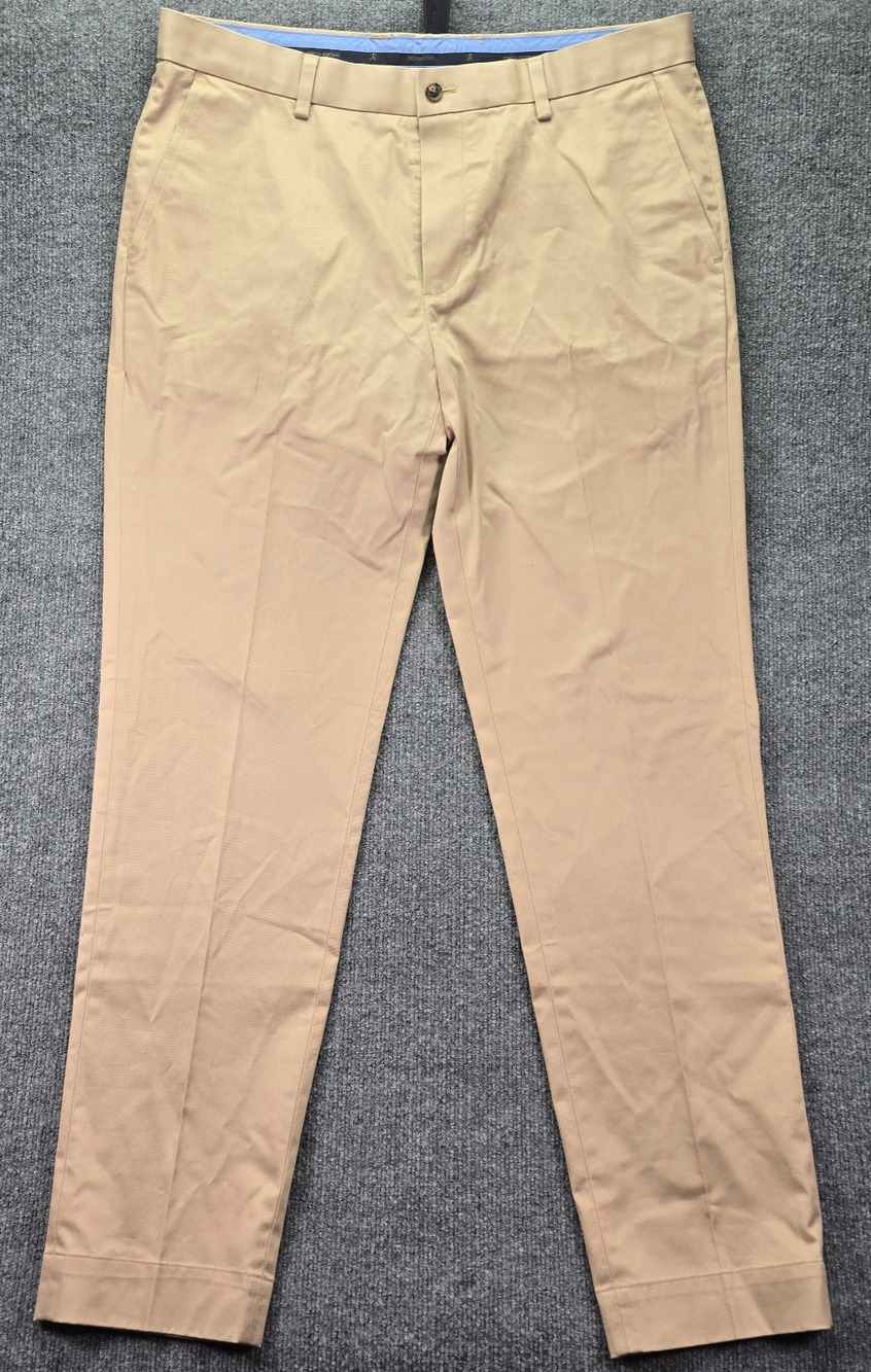 Brooks Brothers Pants Mens 36x32 Slim Beige Khaki Clark Advantage Chino Stretch